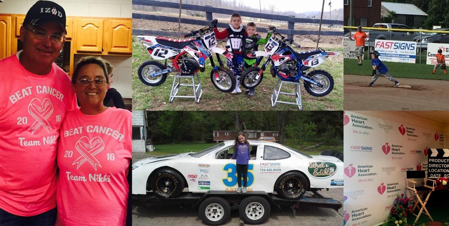 A collage of images showing Brenda Stipanovich giving back to her community